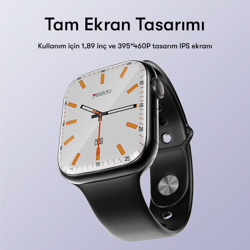 Yesido IO17 1.89 inç IP68 Su Geçirmez Konuşmalı Akıllı Saat - Siyah