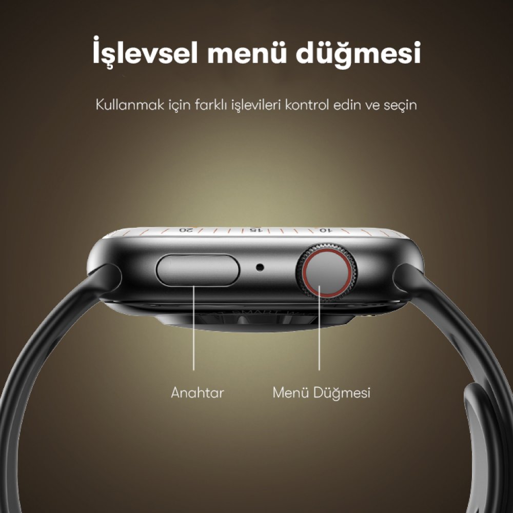 Yesido IO17 1.89 inç IP68 Su Geçirmez Konuşmalı Akıllı Saat - Siyah