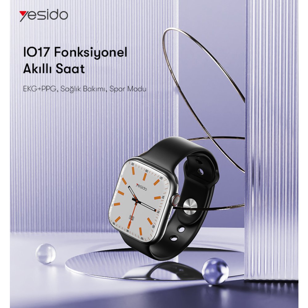 Yesido IO17 1.89 inç IP68 Su Geçirmez Konuşmalı Akıllı Saat - Siyah