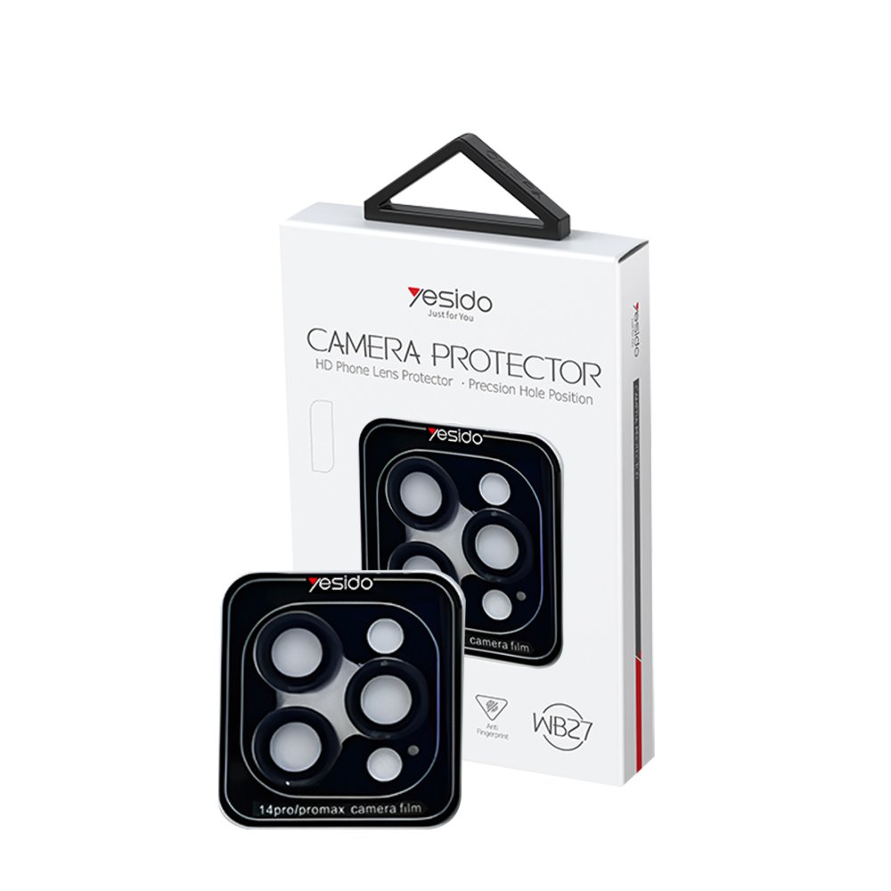 Yesido iPhone 15 Pro WB27 Metal Kamera Lens - Siyah