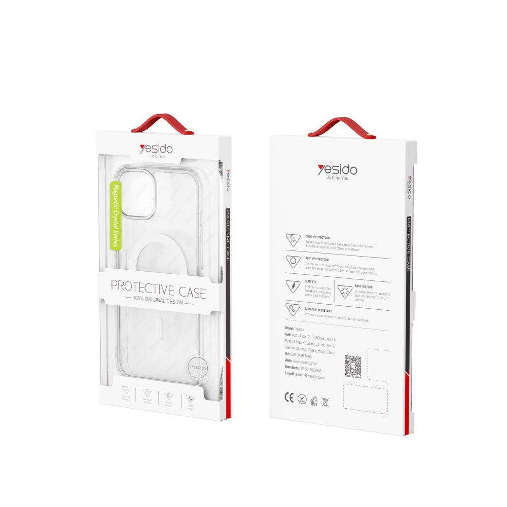 Yesido iPhone 16 PC03 Ace Şeffaf Magsafe Kapak - Şeffaf