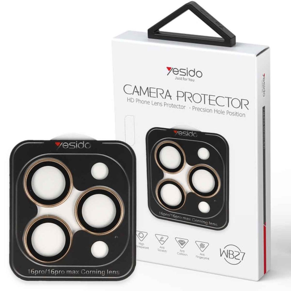 Yesido iPhone 16 Pro Max WB27 Metal Kamera Lens - Desert