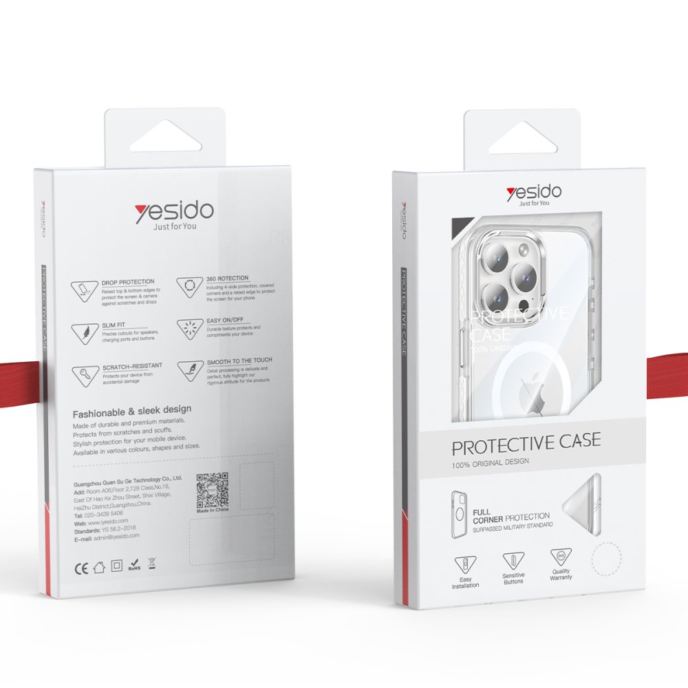 Yesido iPhone 16 Pro PC08 Izzy Magsafe Kapak - Şeffaf