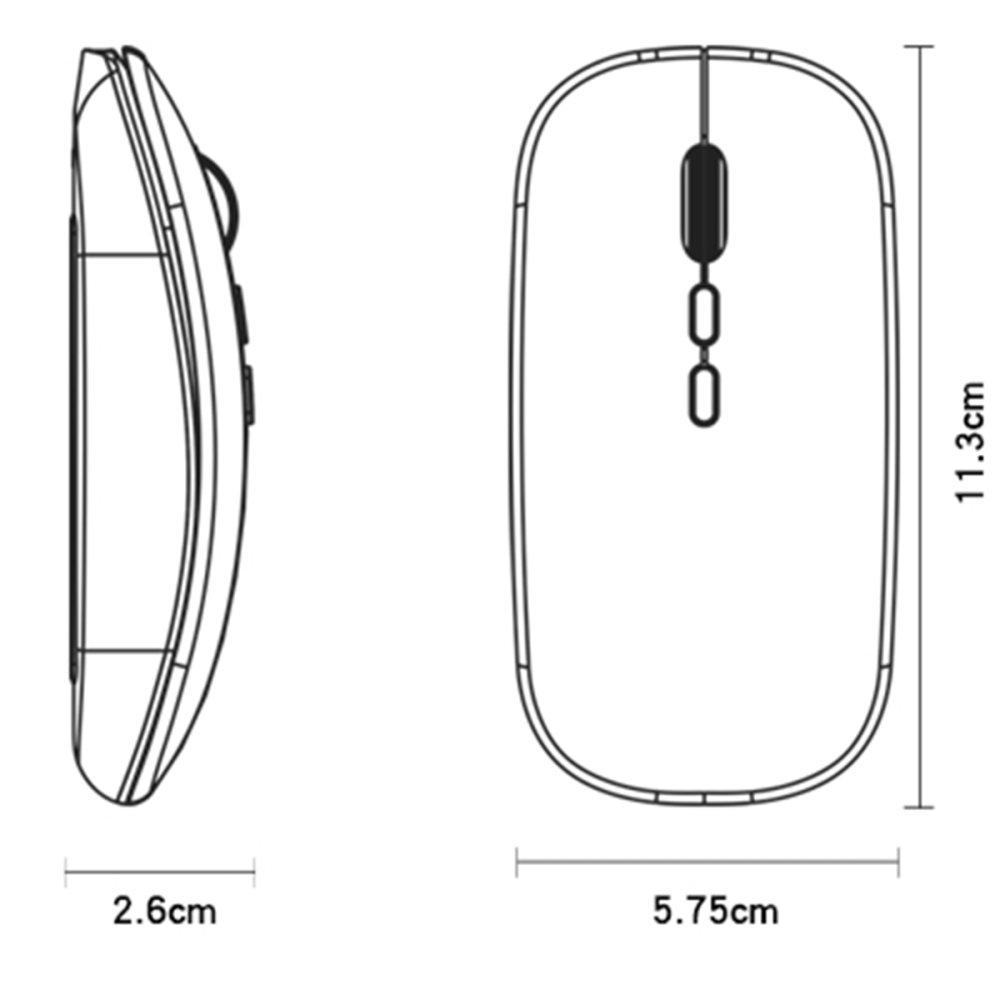 Yesido KB15 2.4G Ergonomik Kablosuz Mouse - Gümüş