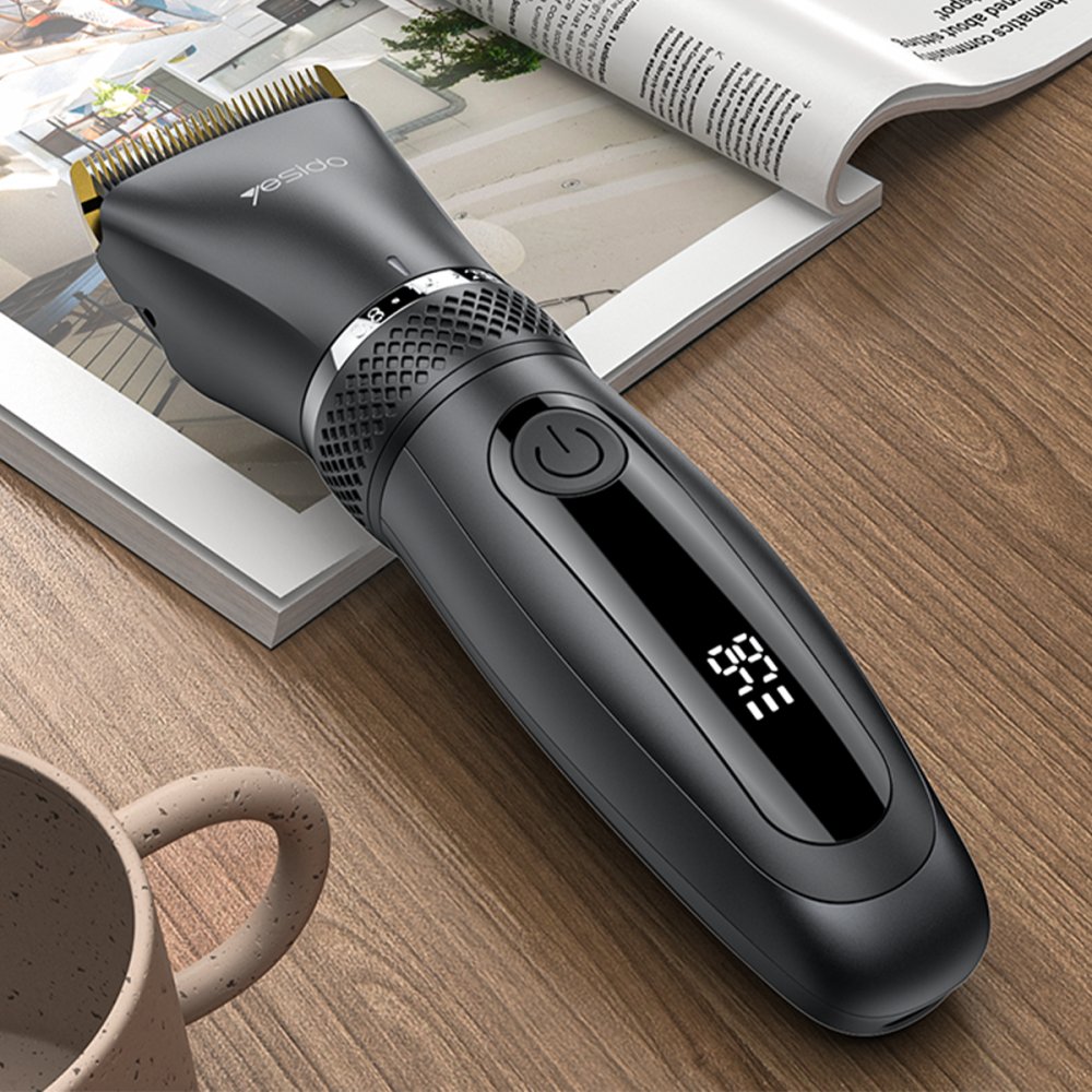 Yesido MG06 IPX5 Su Geçirmez Özellikli Dijital Şarj Göstergeli Tıraş Makinesi - Siyah