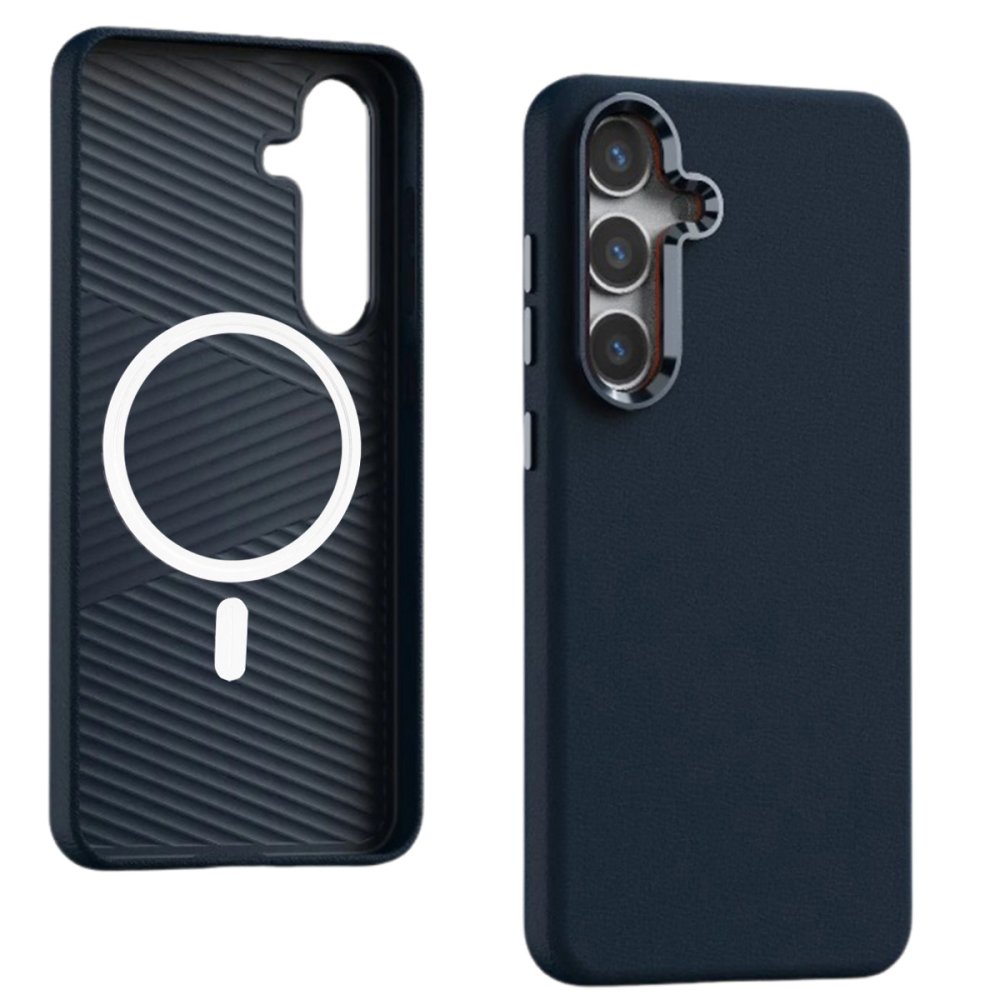 Yesido Samsung Galaxy S24 PC09 Elegance Deri Magsafe Kapak - Lacivert