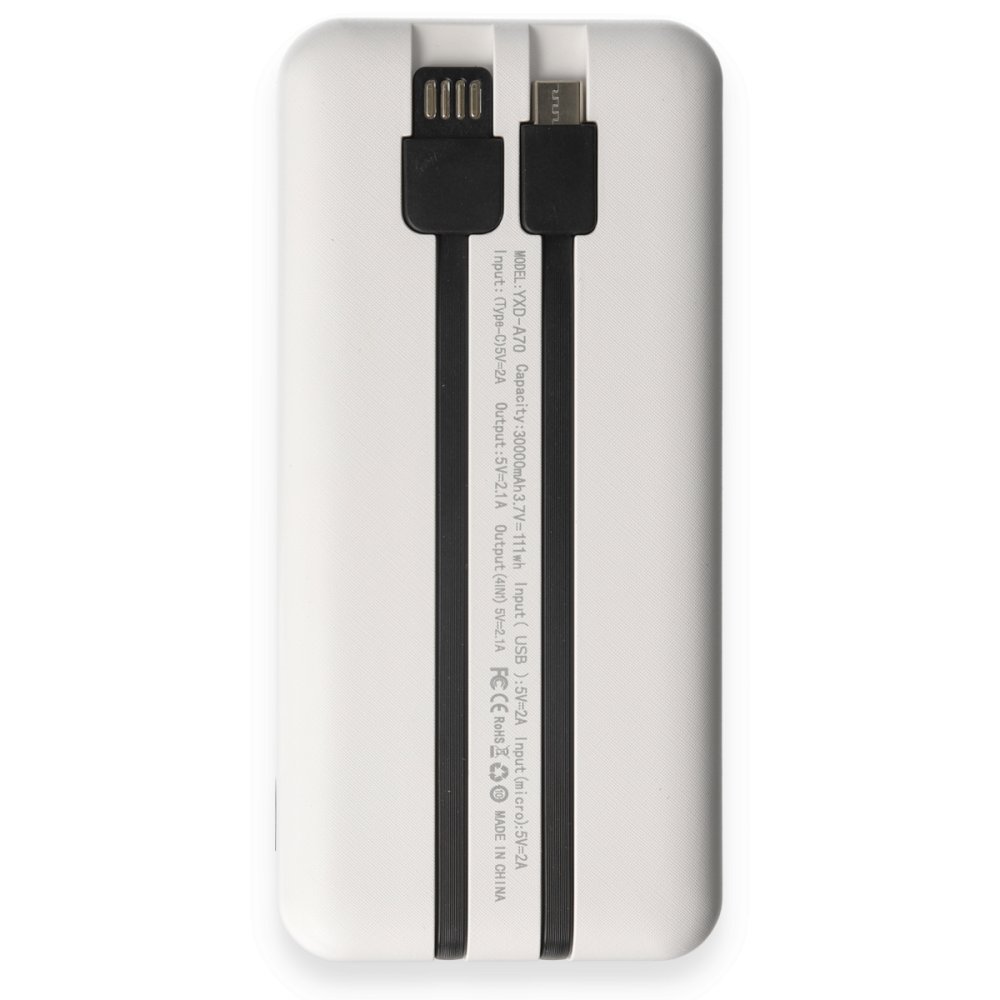 Yosonda A70 4in1 30.000 mAh Powerbank - Beyaz