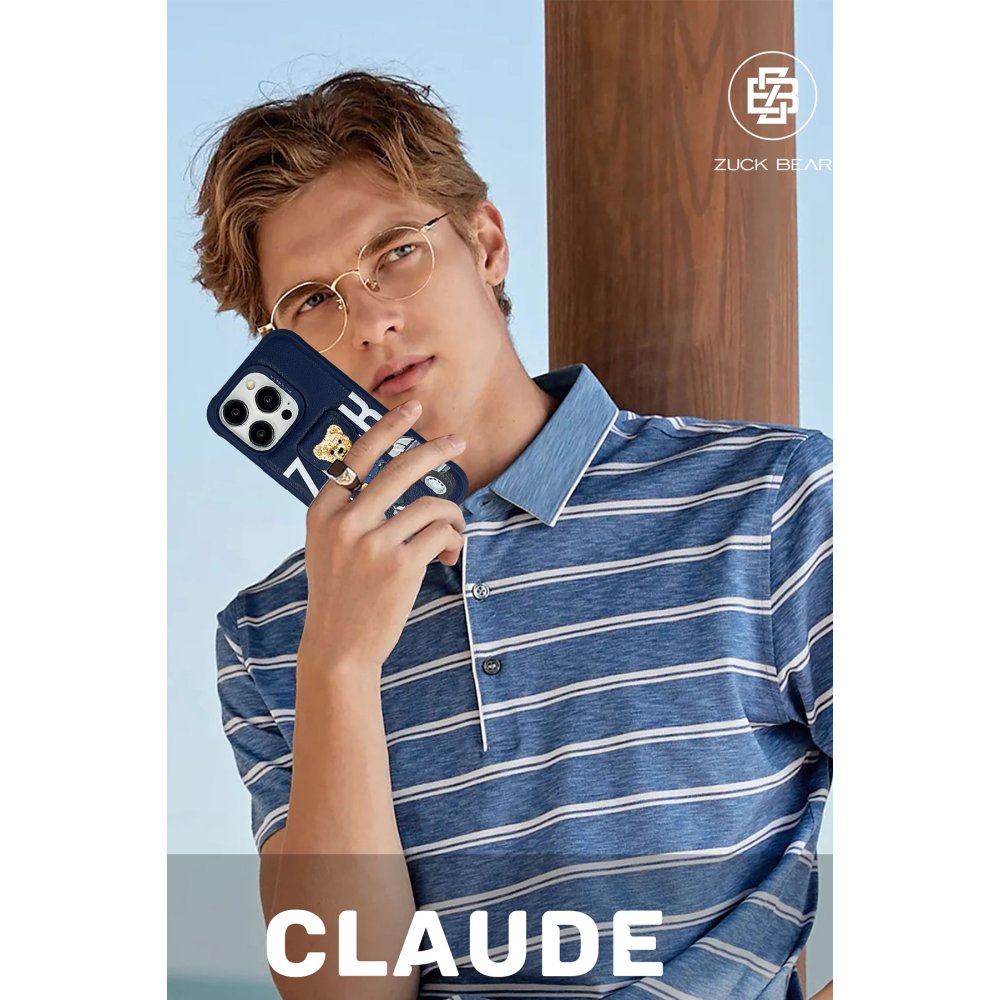 ZuckBear iPhone 15 Pro Max Claude Standlı Kapak - Kahverengi