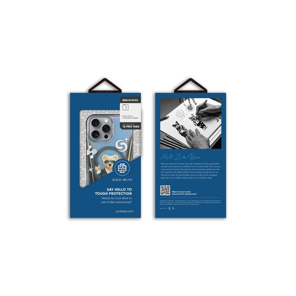 ZuckBear iPhone 16 Berlin Boss Magsafe Kapak - Eins Suave