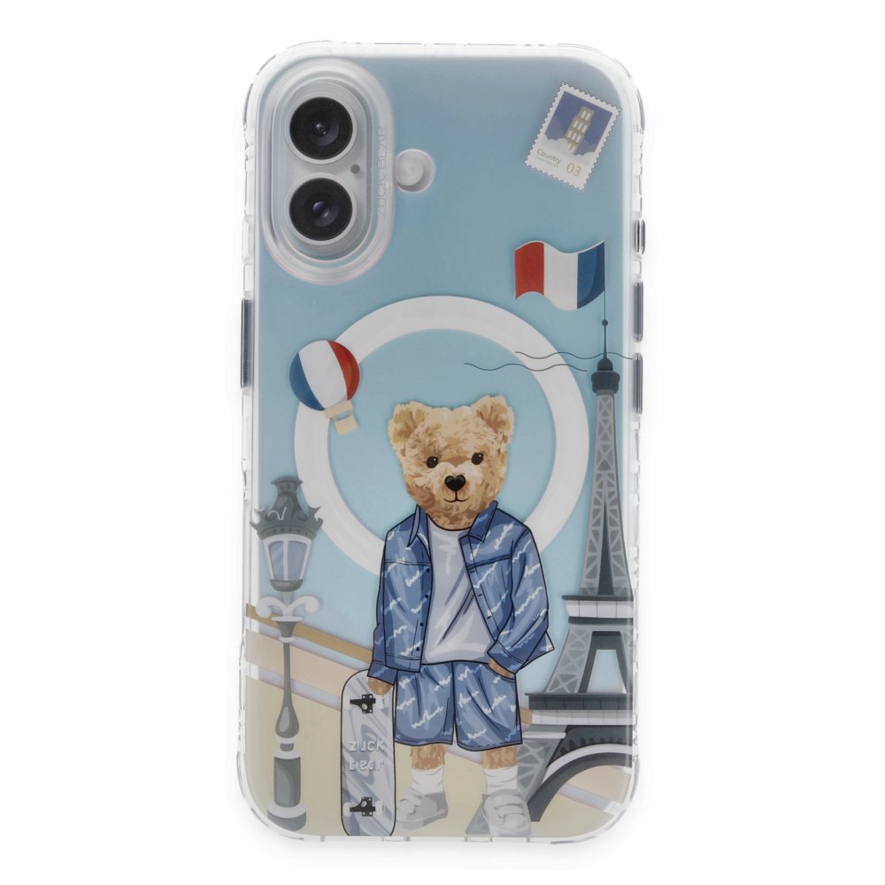 ZuckBear iPhone 16 Darnell Frosted Laser Magsafe Kapak - Paris