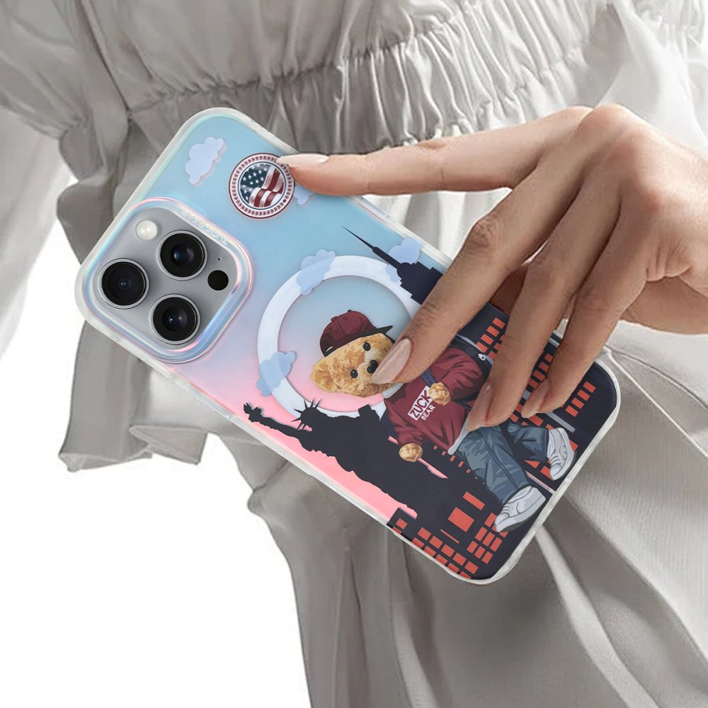 ZuckBear iPhone 16 Pro Max Darnell Frosted Laser Magsafe Kapak - Paris