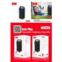 Earldom A14 RGB Işıklı Radyolu Bluetooth Kablosuz Hoparlör - Siyah