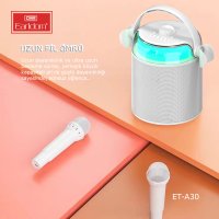 Earldom A30 RGB Işıklı Karaoke Mikrofonlu Bluetooth Kablosuz Hoparlör - Beyaz