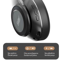 Earldom BH71 Kafaüstü Bluetooth Kulaklık - Siyah