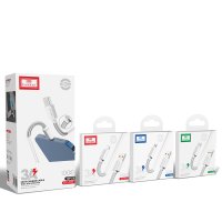 Earldom EC-137L 1M 3A Kırılmaya Dayanıklı Lightning Hızlı Şarj Kablosu - Beyaz