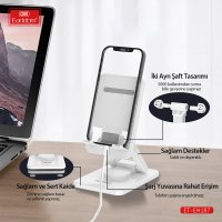Earldom EH187 Ayarlanabilir Telefon Tutucu - Beyaz