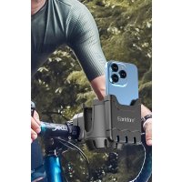 Earldom EH293 Motosiklet İçin Ayarlanabilir 2in1 Telefon ve Şişe Tutucu - Siyah