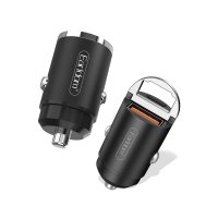 Earldom ES-CC3 1 Adet 18W USB 3.0 / 1 Adet 20W Type-C Çıkışlı PD Hızlı Araç Şarj - Siyah