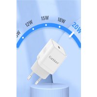 Earldom EU30i 20W Type-C Çıkışlı ve Type-C to Lightning Kablolu PD Hızlı Şarj Cihazı - Beyaz