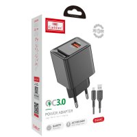Earldom EU45 18W USB QC 3.0 Çıkışlı ve USB to Type-C Kablolu PD Hızlı Şarj Cihazı - Beyaz