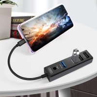 Earldom HUB08 Tak Çalıştır 3 Adet Usb 2.0 ve 1 Adet Usb 3.0 Çıkışlı Usb Çoklayıcı - Siyah