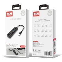 Earldom HUB08 Tak Çalıştır 3 Adet Usb 2.0 ve 1 Adet Usb 3.0 Çıkışlı Usb Çoklayıcı - Siyah