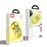 Earldom KM16 1600 DPI Sessiz Transparan Yapılı RGB Kablosuz Ofis Mouse - Sarı