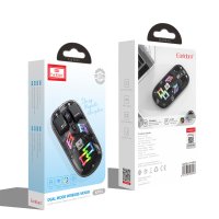 Earldom KM16 1600 DPI Sessiz Transparan Yapılı RGB Kablosuz Ofis Mouse - Siyah