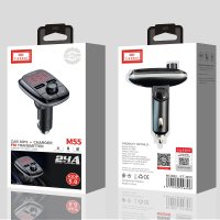 Earldom M55 Bluetooth USB3.0 PD Hızlı Şarj Dijital FM Transmitter - Siyah