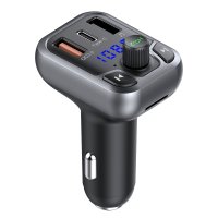 Earldom M63 Bluetooth USB3.0 ve Type C PD Hızlı Şarj FM Transmitter - Siyah