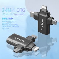 Earldom OT80 3in1 Otg Dönüştürücü - Siyah