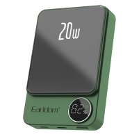 Earldom PD24 10.000 mAh 20W Kablosuz Şarjlı PD Hızlı Şarj Mini Powerbank - Yeşil