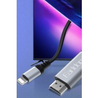 Earldom W35 2K 2M Tak Çalıştır Lightning to HDMI Dönüştürücü - Siyah