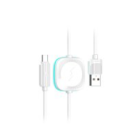 Earldom WC39 1.2M 15W Usb to Type-C ve 2.5W Kablosuz Saat Şarj Çıkışlı 2in1 Hızlı Şarj Kablosu - Beyaz