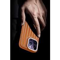 HDD iPhone 15 Kılıf HBC-190 Kolaj Kapak - Kahverengi