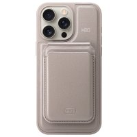 HDD iPhone 15 Pro HBC-247 Atina Kartvizitli Kapak - Natural Grey