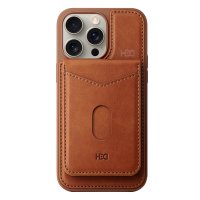 HDD iPhone 15 Pro Max HBC-246 Ottawa Magnet Kartvizitli Standlı Kapak - Kahverengi