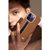 HDD iPhone 15 Pro Max Kılıf HBC-163 Times Kapak - Kahverengi