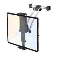 Hoco CA62 Ayarlanabilir 360 Derece Klipsli Koltuk Arkası Telefon Tablet Tutucu - Siyah