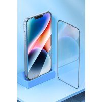 Hoco iPhone 13 9D Dustproof Cam Ekran Koruyucu - Siyah