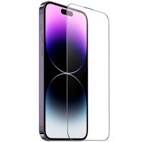 Hoco iPhone 14 Pro Max 9D Dustproof Cam Ekran Koruyucu - Siyah