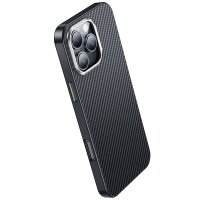 Hoco iPhone 16 Pro Knight Kevlar Magsafe Kapak - Siyah