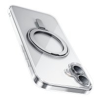 Hoco iPhone 16 Rotating Magsafe Standlı Kapak - Şeffaf