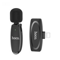 Hoco L15 Lightning Kablosuz Dijital Yaka Mikrofonu - Siyah
