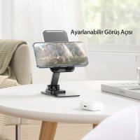Hoco PH50 Ayarlanabilir Katlanabilir Masaüstü Telefon Tablet Tutucu - Siyah