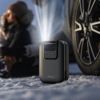 Hoco S53 Breeze Taşınabilir Çok Fonksiyonlu Dijital Göstergeli 2500 mAh Bataryalı Akıllı Kablosuz Hava Kompresörü - Siyah