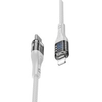 Hoco U115 1.2M PD Type-C to Lightning Şarj Data Kablosu - Gri