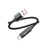 Hoco U125 1.2M Benefit USB to Type-C Şarj Data Kablosu - Siyah