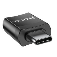 Hoco UA17 Tak Çalıştır Type-C to USB 3.0 Dönüştürücü - Siyah