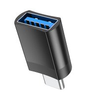 Hoco UA17 Tak Çalıştır Type-C to USB 3.0 Dönüştürücü - Siyah